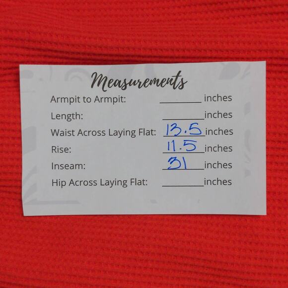 Zyia Active Womens Jogger Pants Red Waffle Knit High Rise Stretch Drawstring M - Picture 11 of 11